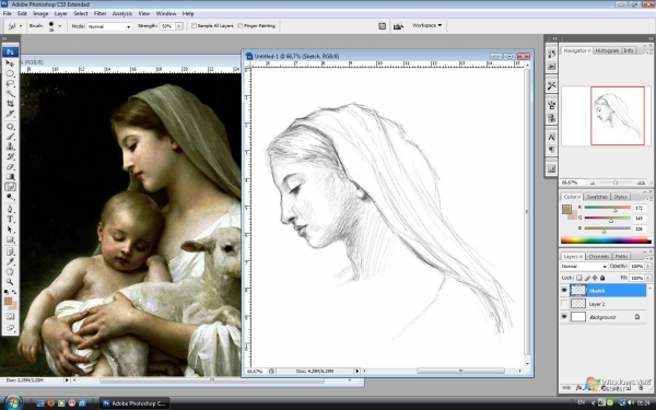 Creation of L'innocence Sombre: Step 2